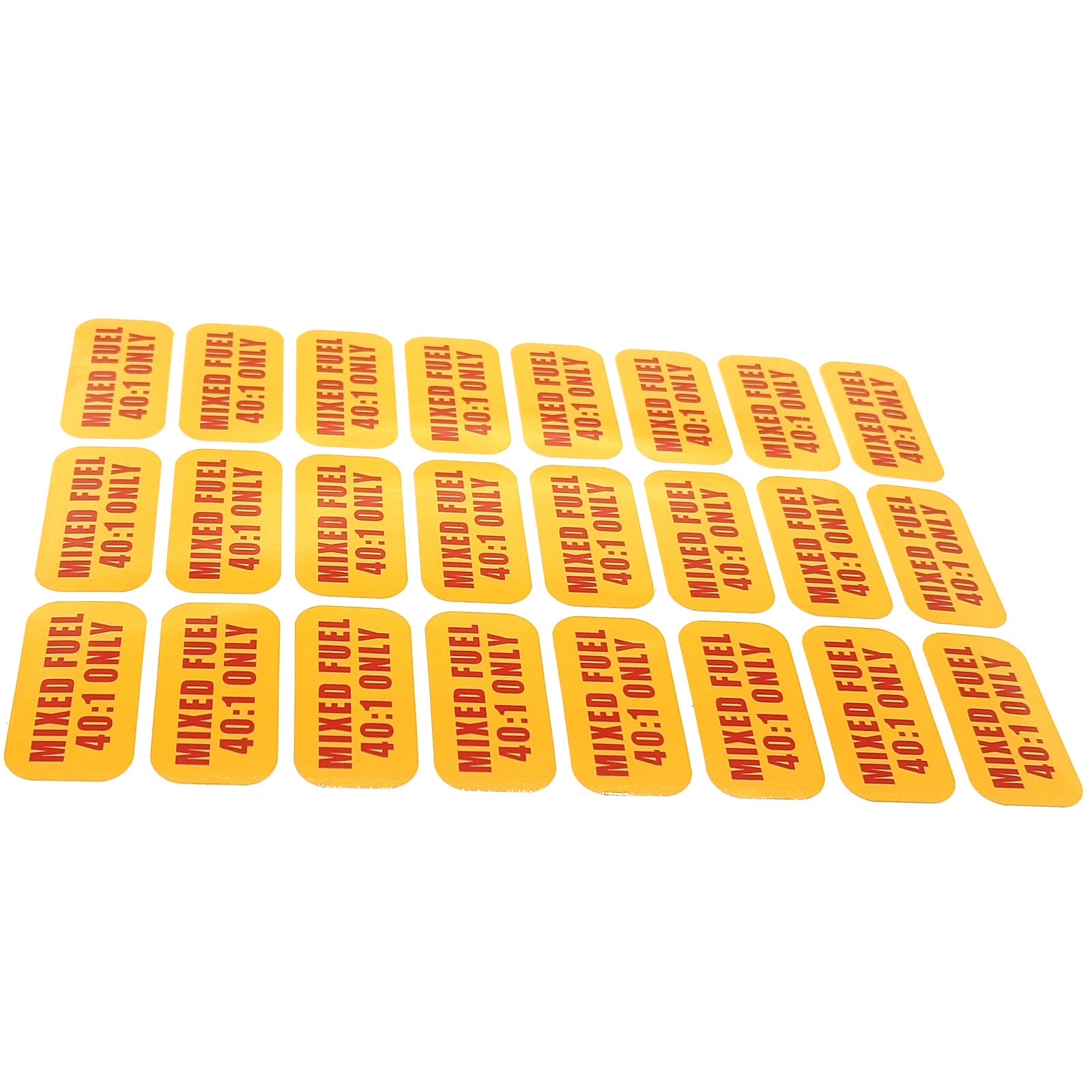 24x Fuel Ratio Stickers 40:1 for 2-Cycle Engine (1'' x 2'')