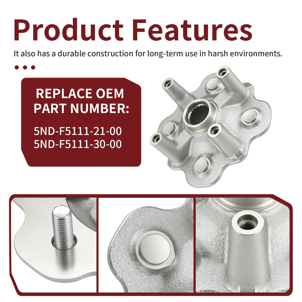 Front Wheel Hub for Yamaha Kodiak 450 (2003–2006) 5ND-F5111-21-00