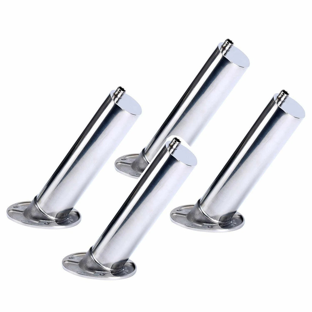 4PC Heavy Duty Stainless Steel Flush Mount Fishing Rod Holders