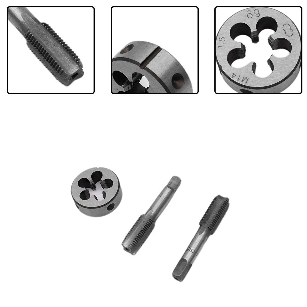 Metric Thread Right Hand Tap and Die Set for Industrial Use