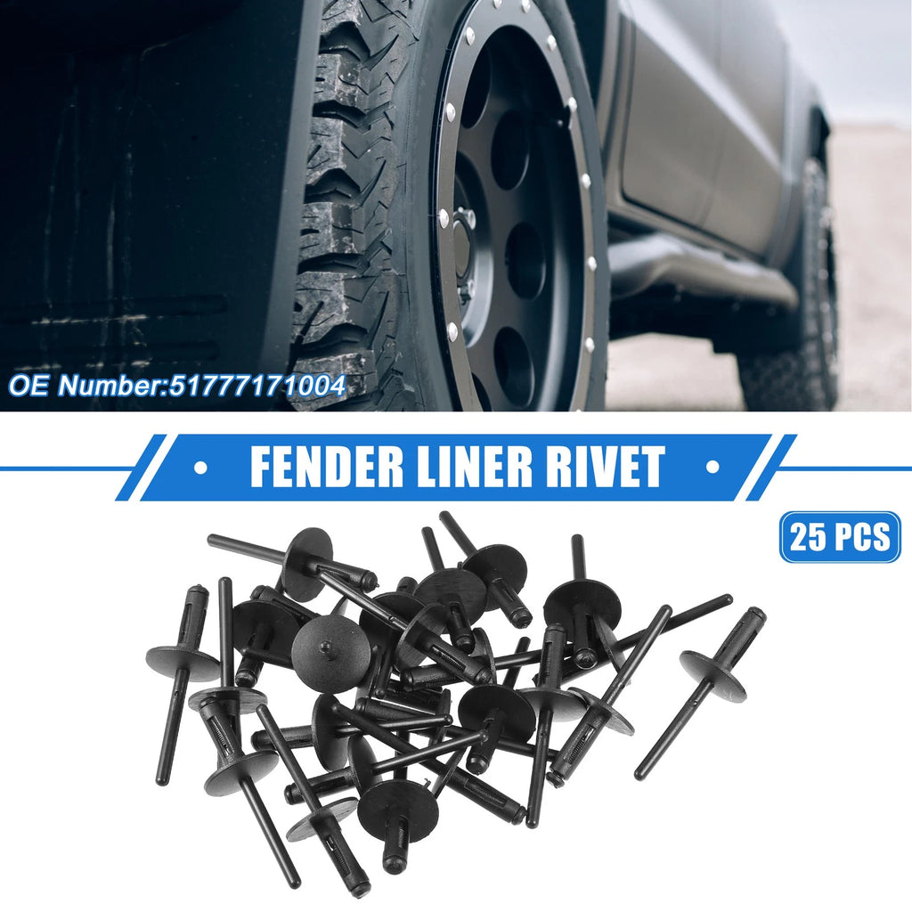 25 Pcs Fender Liner Rivet Replacement for BMW X1 (2013–2023) Durable Plastic