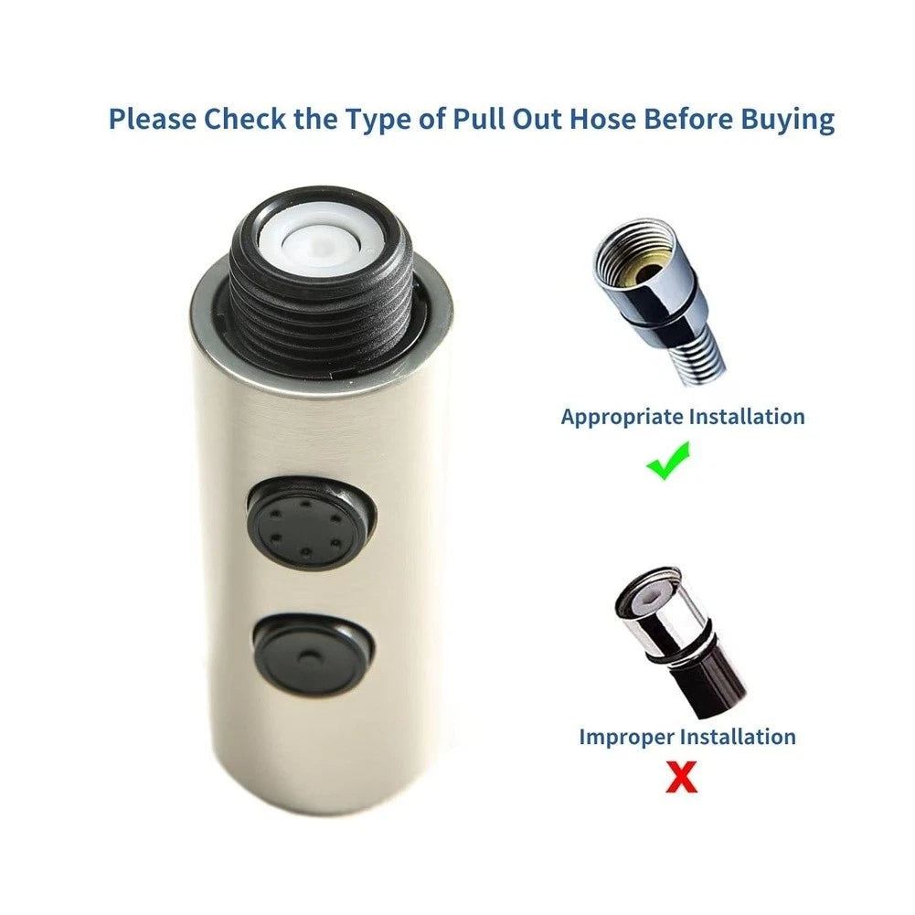 Water Saving Pull Out Faucet Head Replacement with Dual Spray for