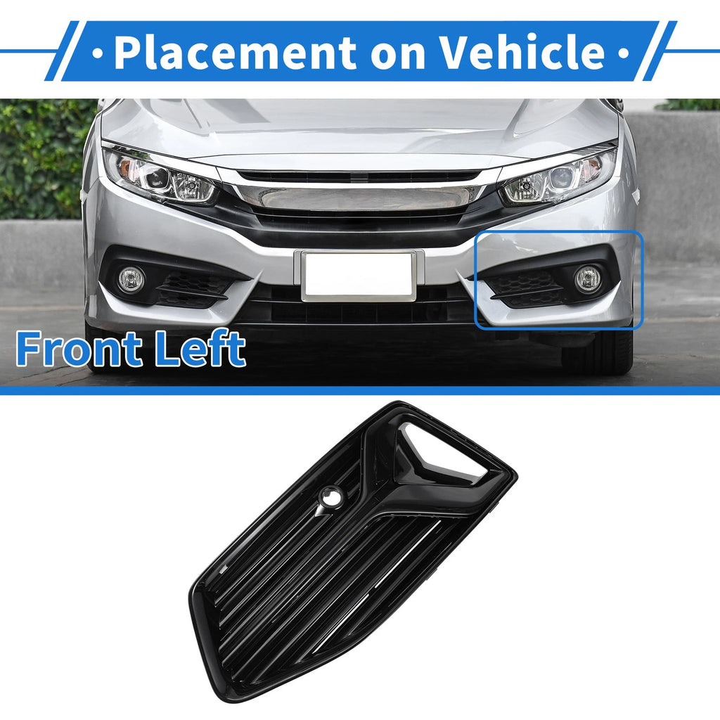 1Pc Front Left Fog Light Grill Replacement for Audi A6 (2019–2023)