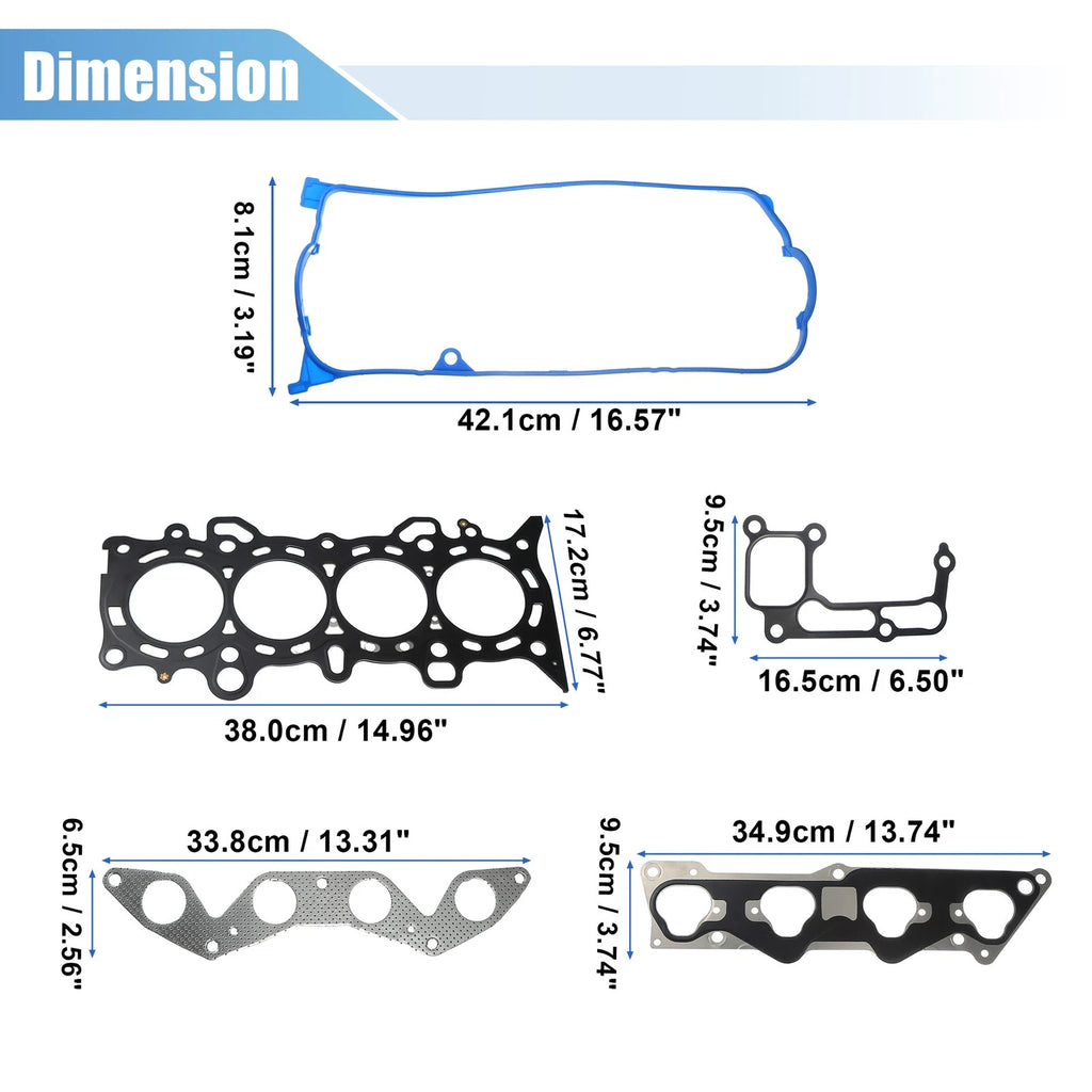 Cylinder Head Gasket Set Metal Replacement for Honda Civic (2001–2005)