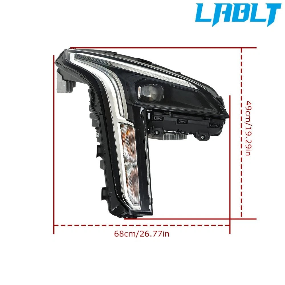 Right Side Headlight Halogen with LED DRL for Cadillac XT4 (2019–2021)