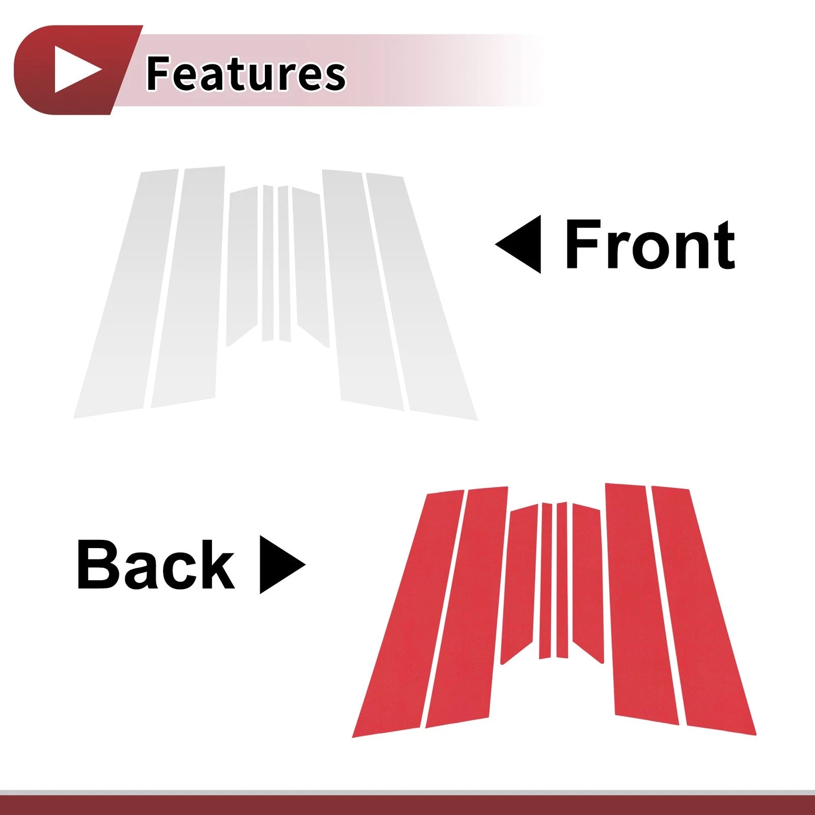 Window Trim Door Pillars Front Rear Left Right for Mazda 6 GH1 (2008–2013)