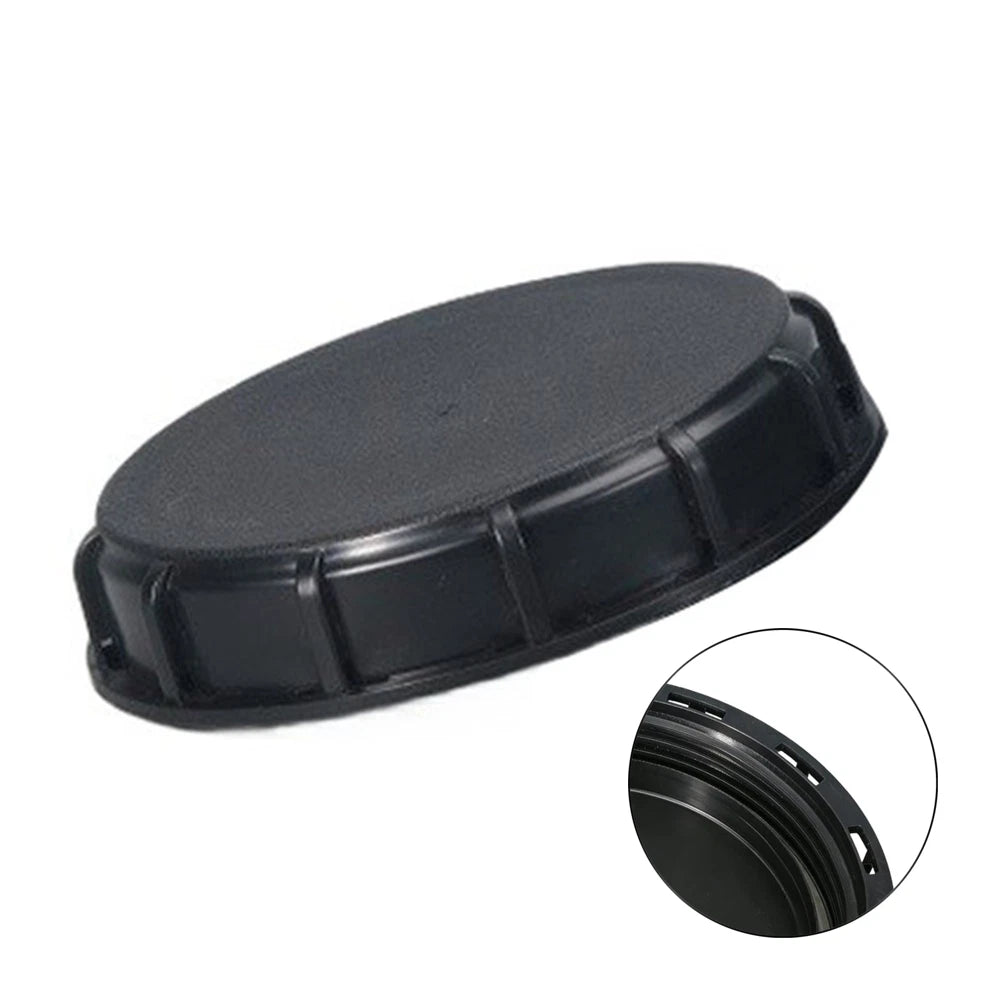 163mm IBC Lid for 1000L Rainwater Tanks Black Plastic Threaded Closure