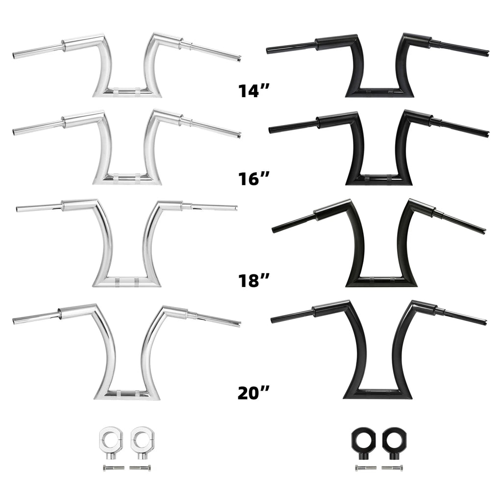 2" Rise Handlebar Risers for Harley Sportster Softail (14"-20")