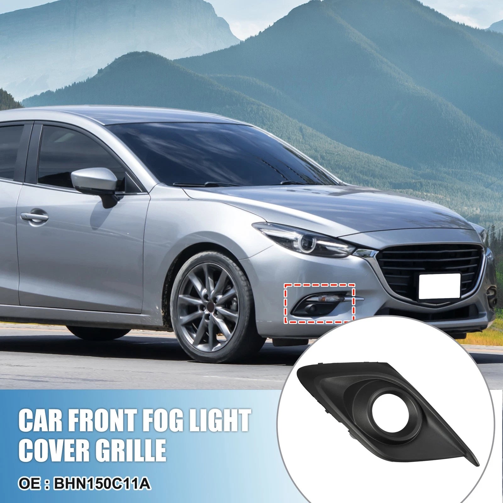 Front Right Fog Light Grille Cover Trim for Mazda 3 (2014–2015)
