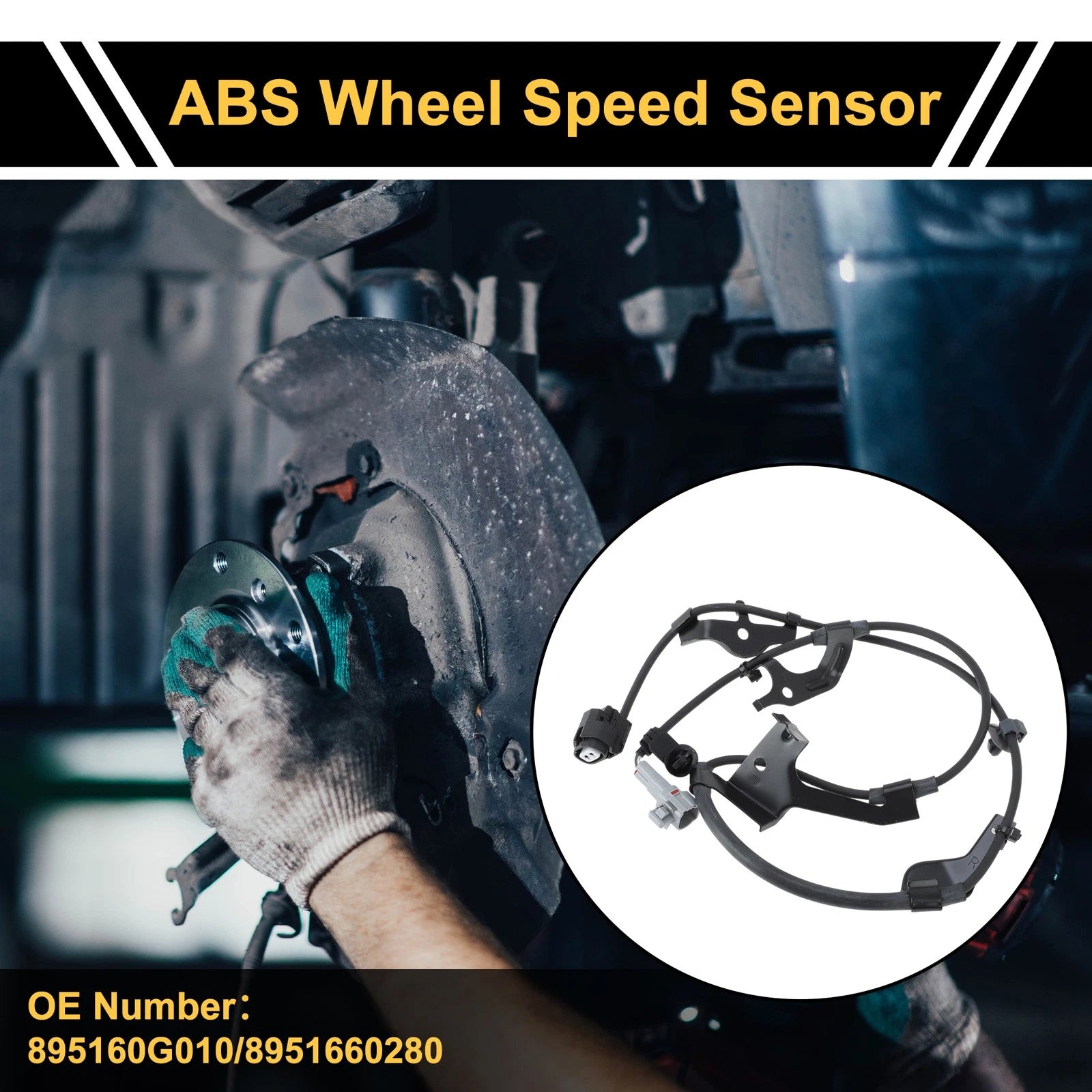 ABS Wheel Speed Sensor Front Right Replacement for Toyota 4Runner (2010–2024)