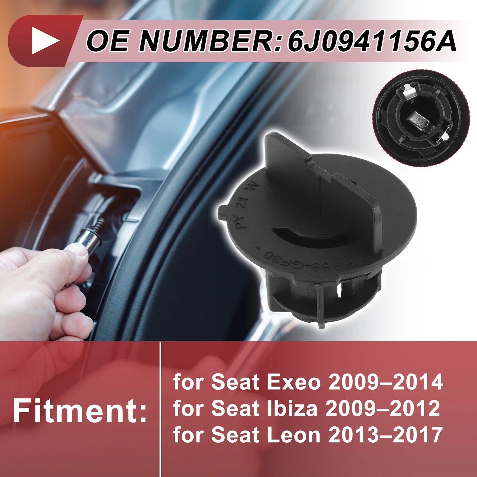 Light Socket for Seat Exeo (2009–2014) 6J0941156A