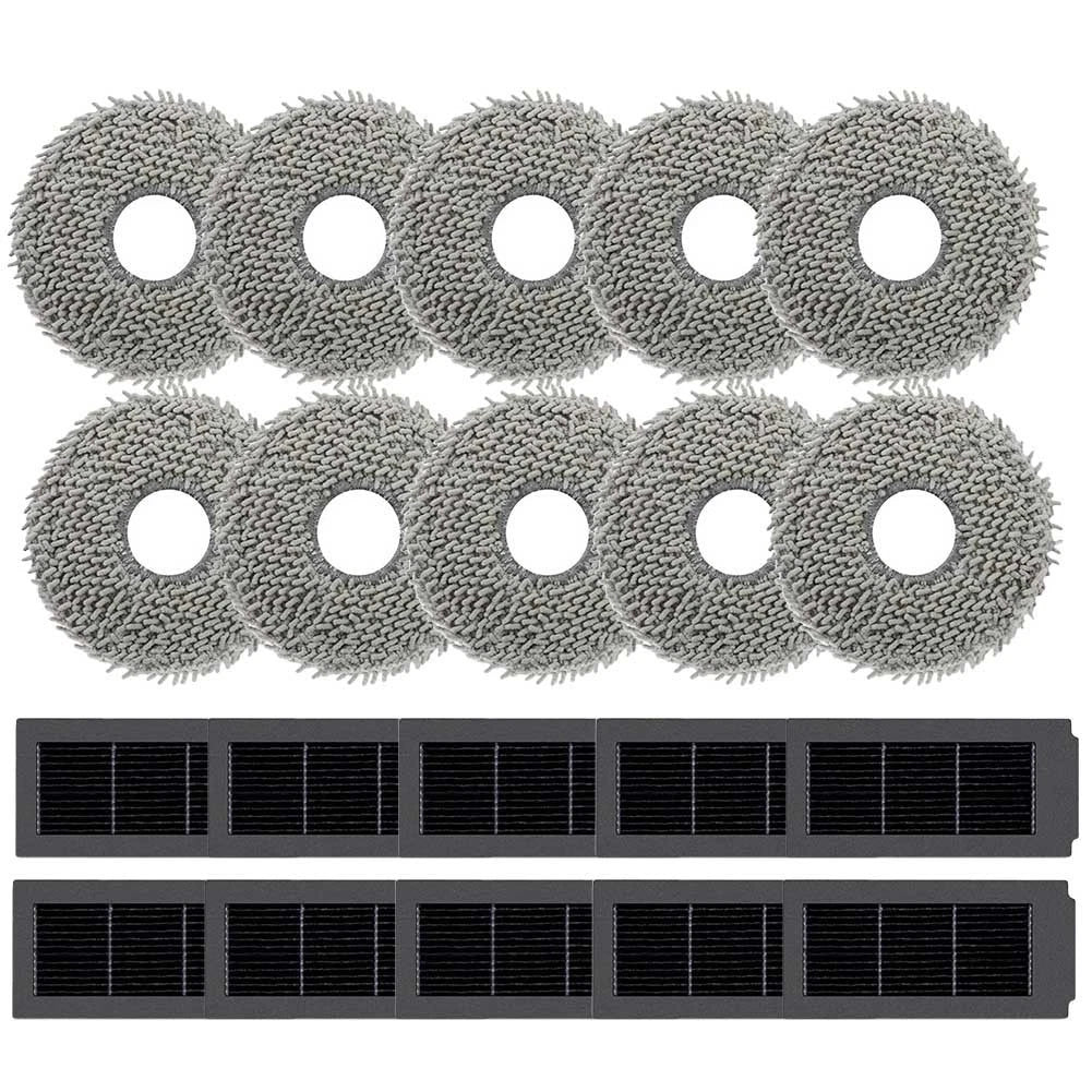 Replacement Mop Cloths & Filter Mesh for Ecovacs X5 (OMNI)
