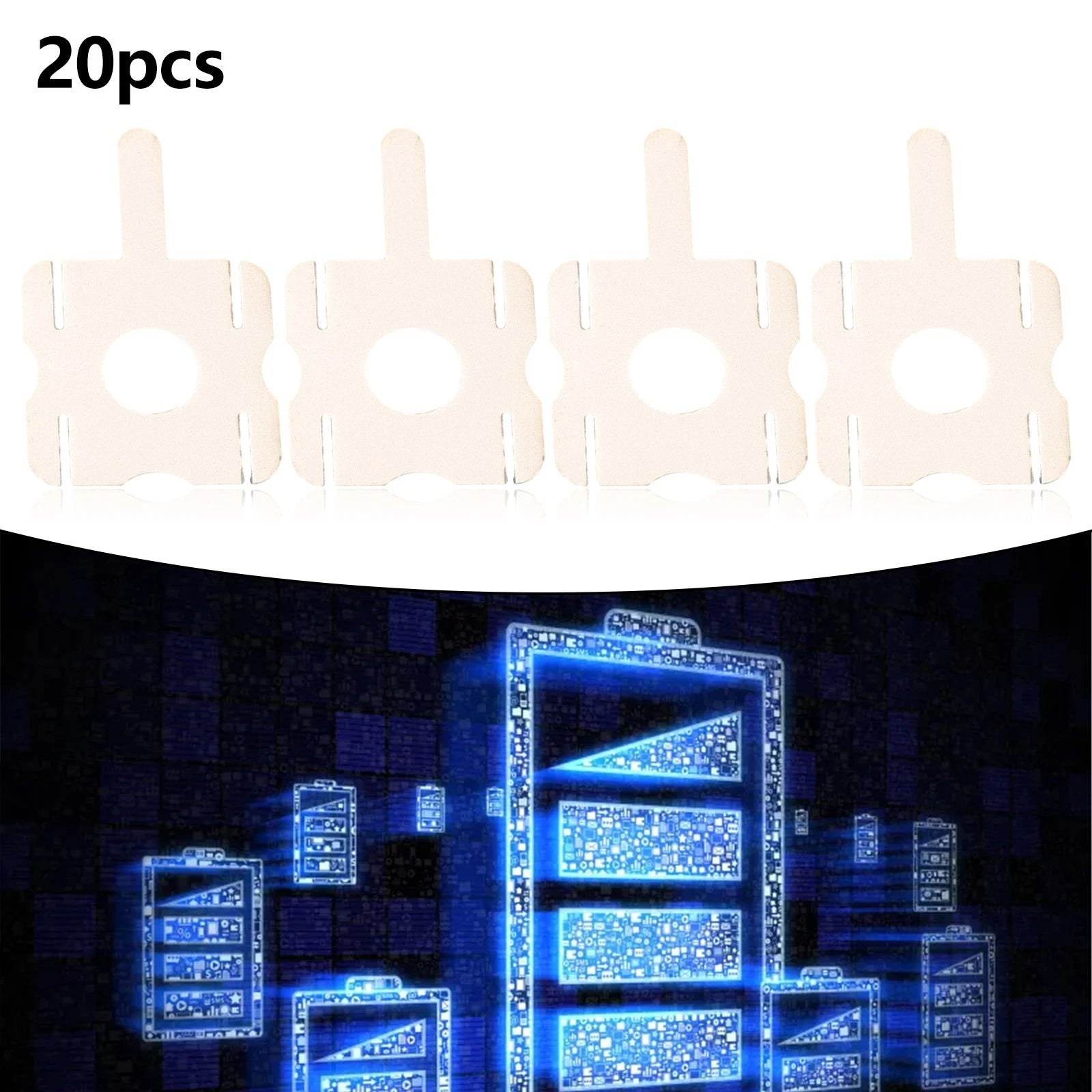 20pcs U-Shaped Nickel Sheets for 4S Battery Pack