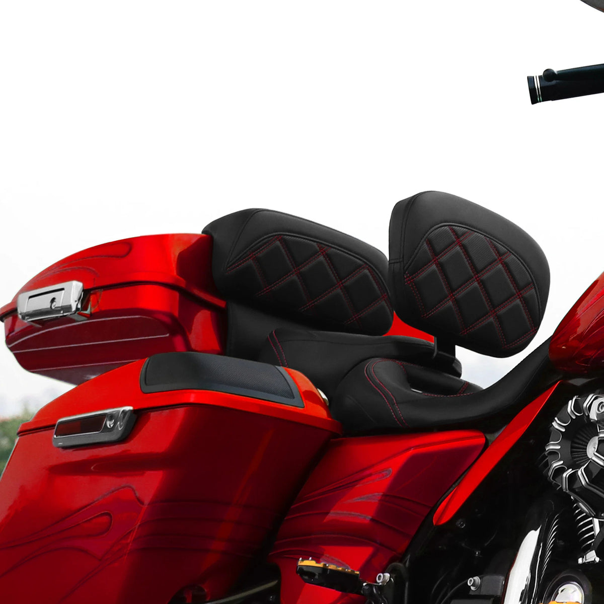 Chopped Razor Trunk Luggage Pad Backrest for Harley Touring Road Glide (2014–2023)