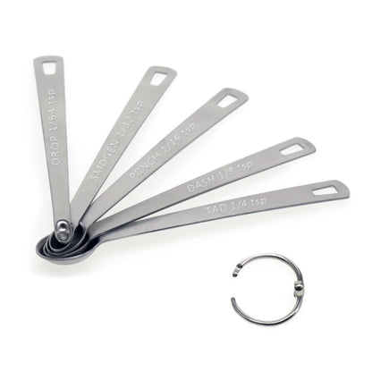 5-Pack Stainless Steel Measuring Spoons for Kitchen Baking (No Years)