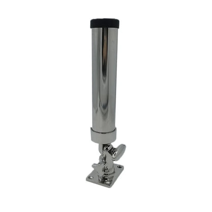 Adjustable Marine Rod Holder for Boats - 316 SS Construction, Square Base