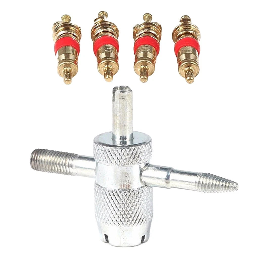 Set of 4 Valve Core Tire Repair Tools for Universal Use (2010–2023)