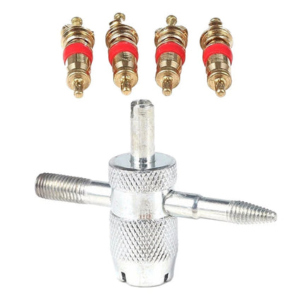 Set of 4 Valve Core Tire Repair Tools for Universal Use (2010–2023)