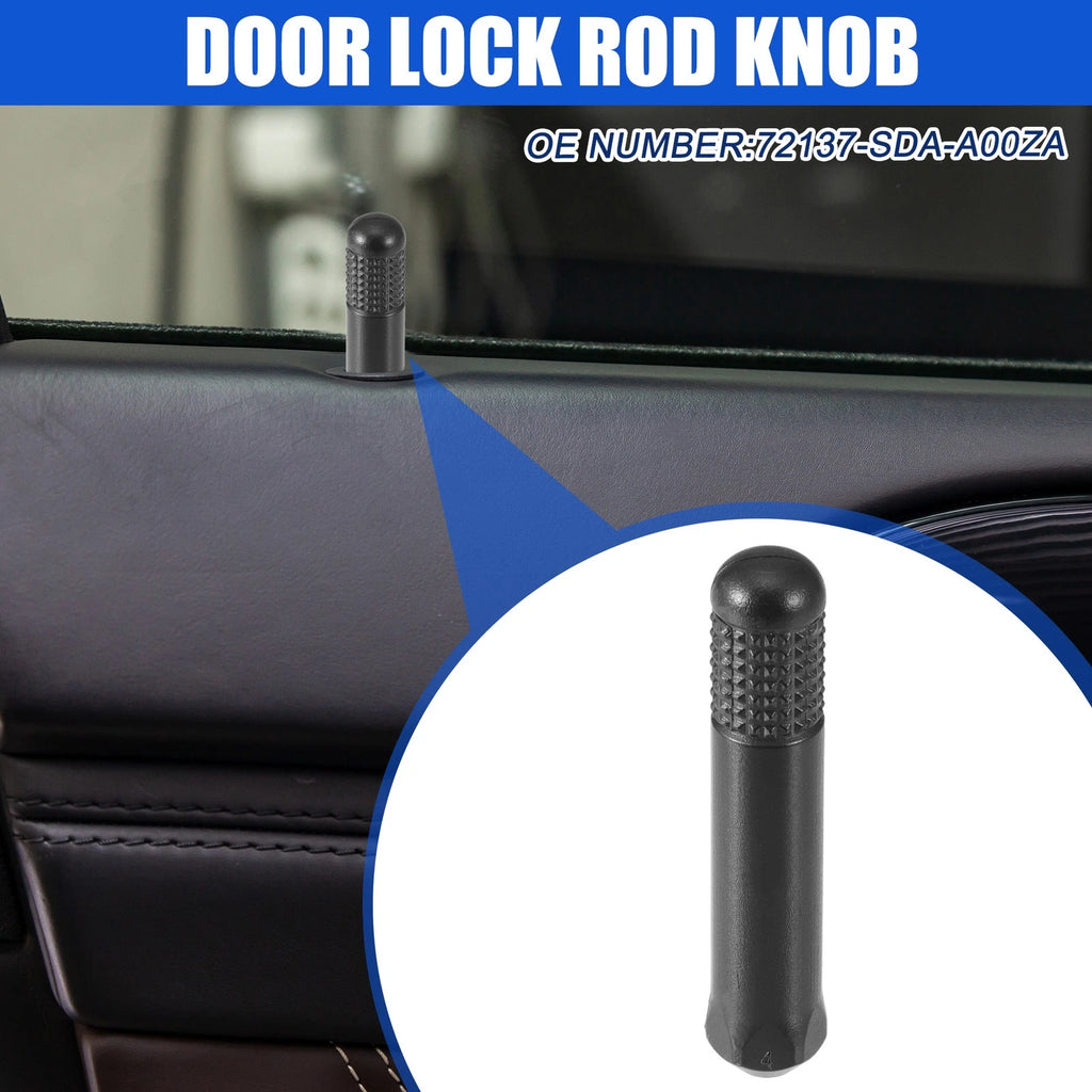 Auto Door Lock Rod Knob Replacement Black for Honda Accord (2003–2007)