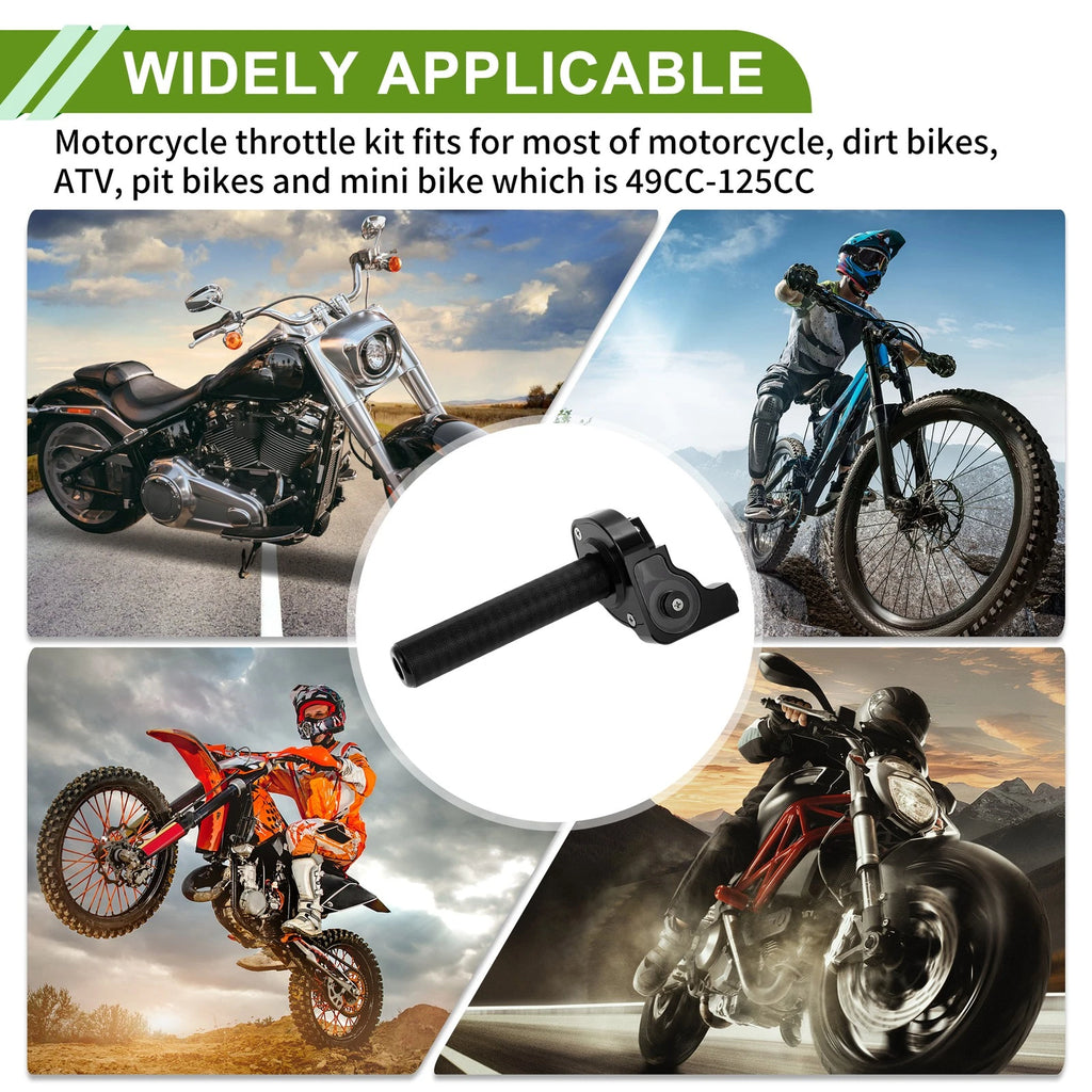 22mm Throttle Grip Replacement for Mini Bike Pit Bike 49CC-125CC Black