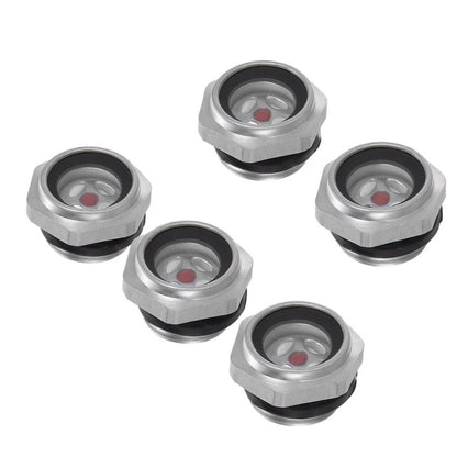 5X Air Compressor Oil Level Gauge Sight Glass 1/2" Male Thread Aluminum
