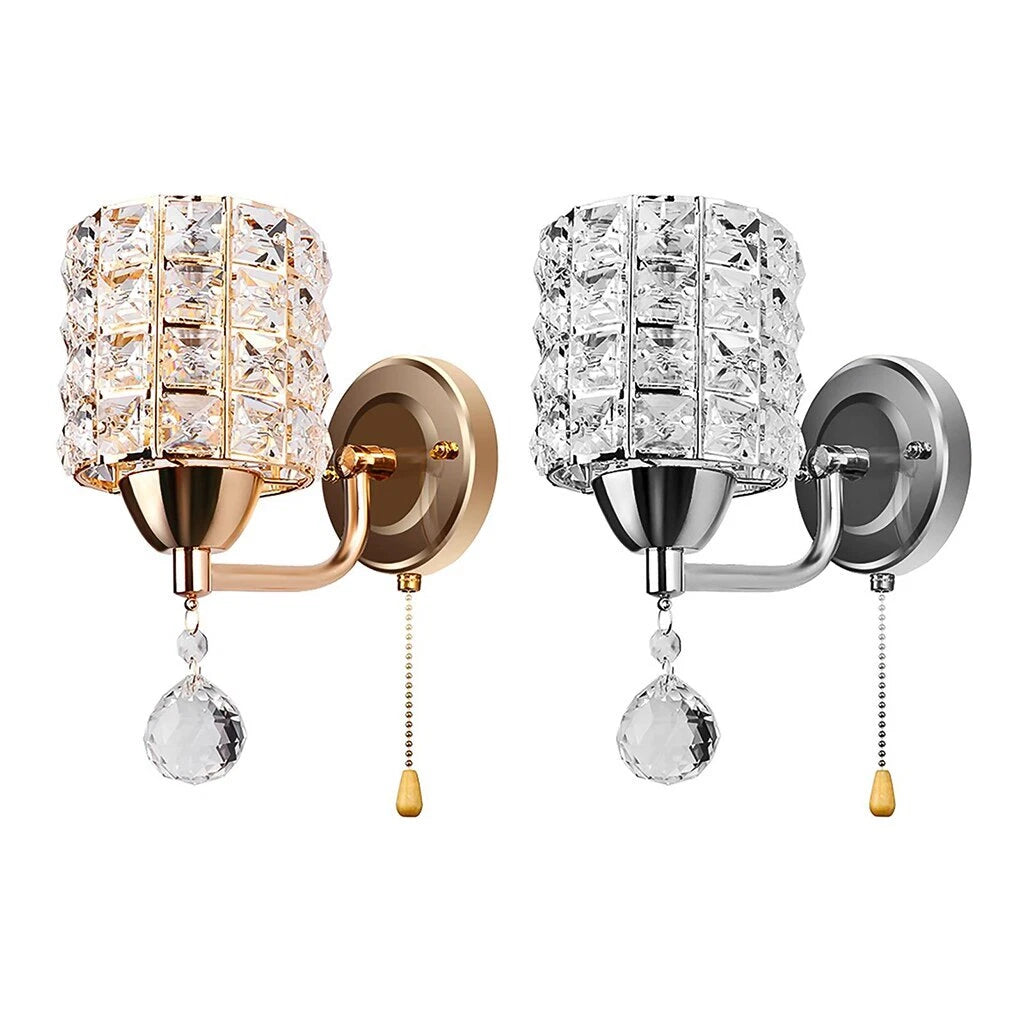 Luxury Crystal Wall Light for E27 Fixtures (Modern Design)