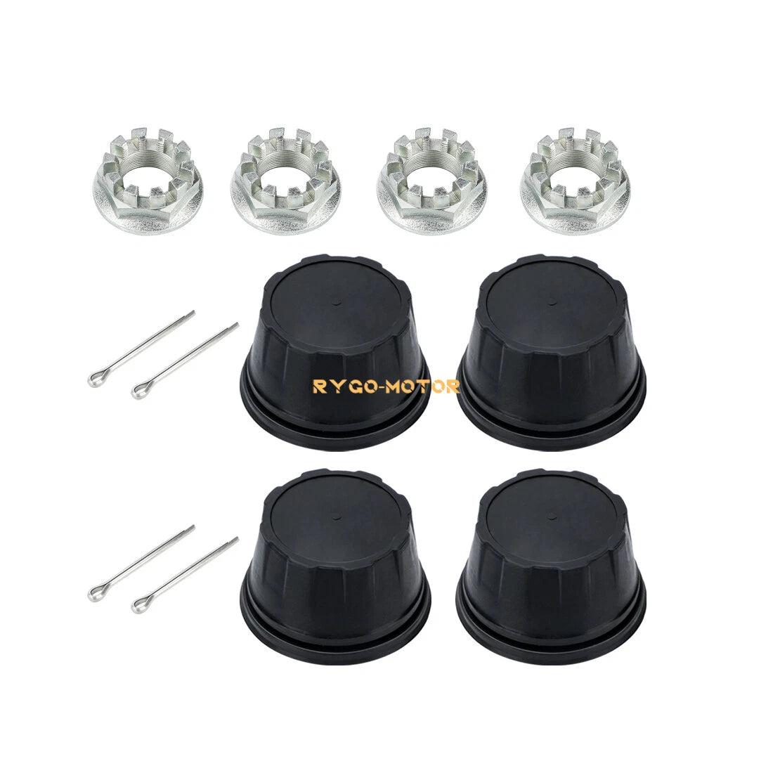 Set of 4 Wheel Center Caps with Nut Kit for Honda Rancher Foreman Rubicon (44732-HC4-000)