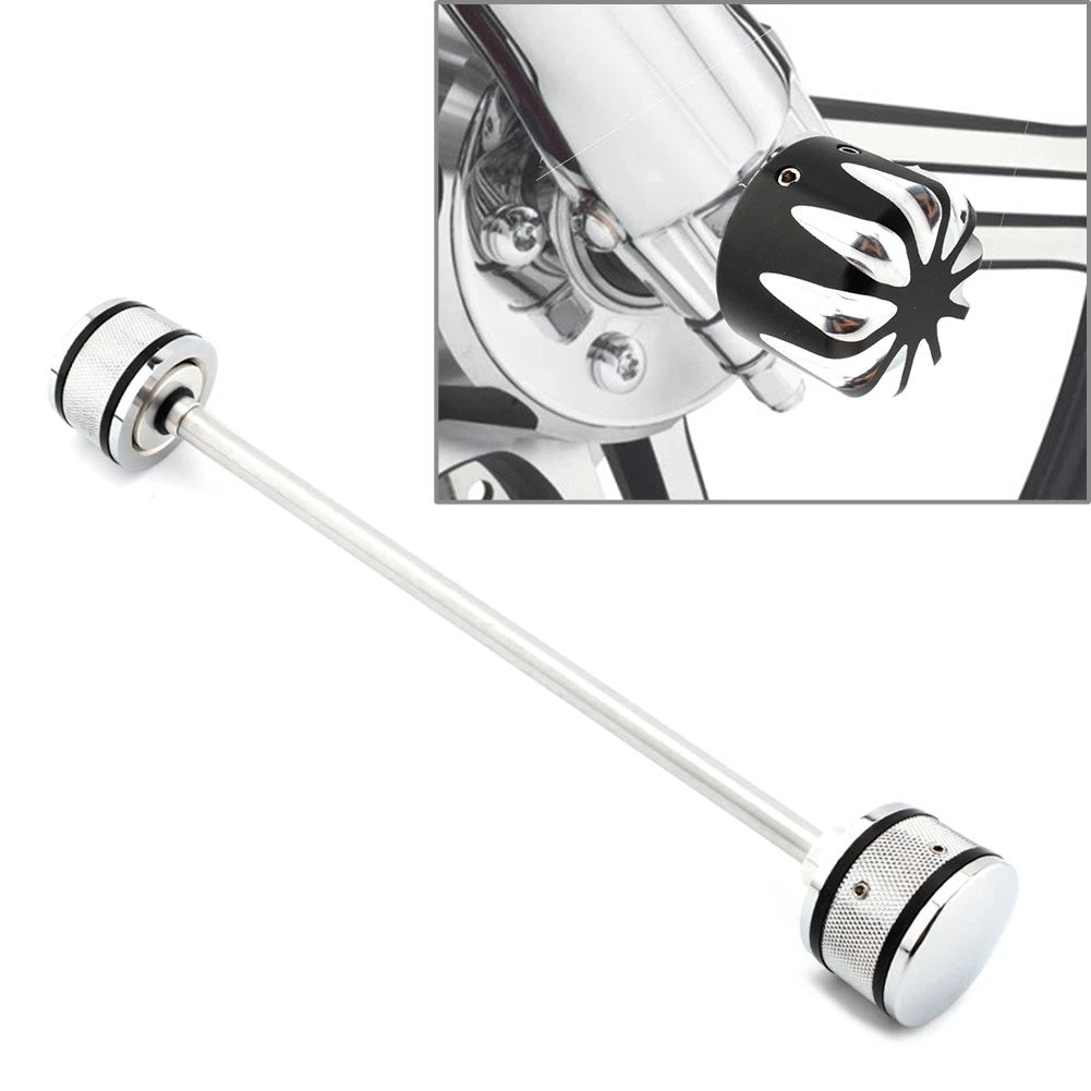 Front Axle Nut Covers Caps Installation Kit for Harley