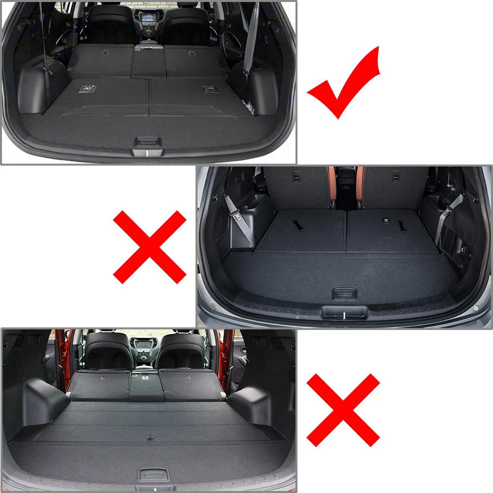 Rear Boot Mat Trunk Liner Cargo Floor Tray for Hyundai Santa Fe (2013–2018)