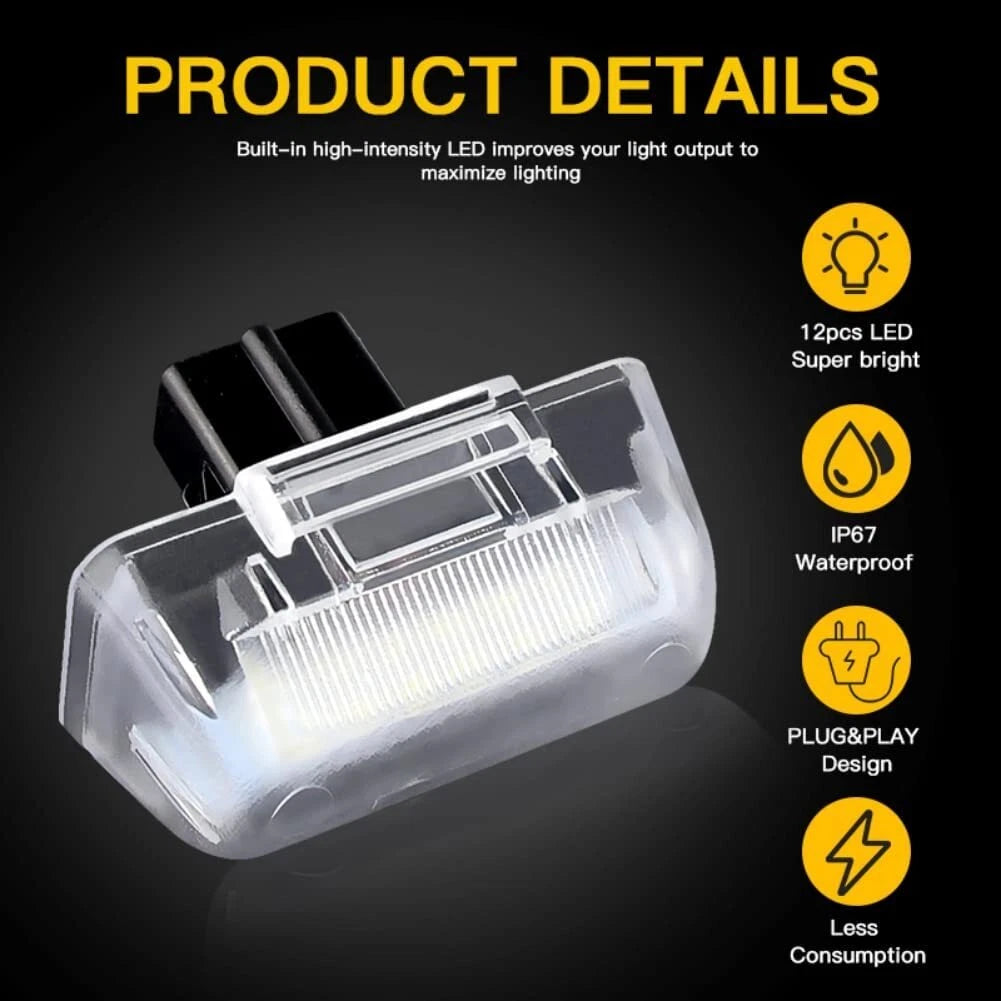 2X LED License Plate Lights for Ford Transit Connect (MK6 MK7)