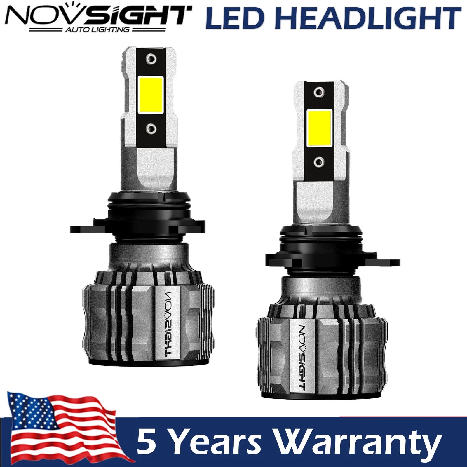 2X 9012 HIR2 LED Headlight Kit Bulb High/Low Beam White 6500K