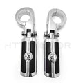 Chrome Skull Highway Engine Guard Foot Peg Mounting Rest Bar for Harley (1.5")