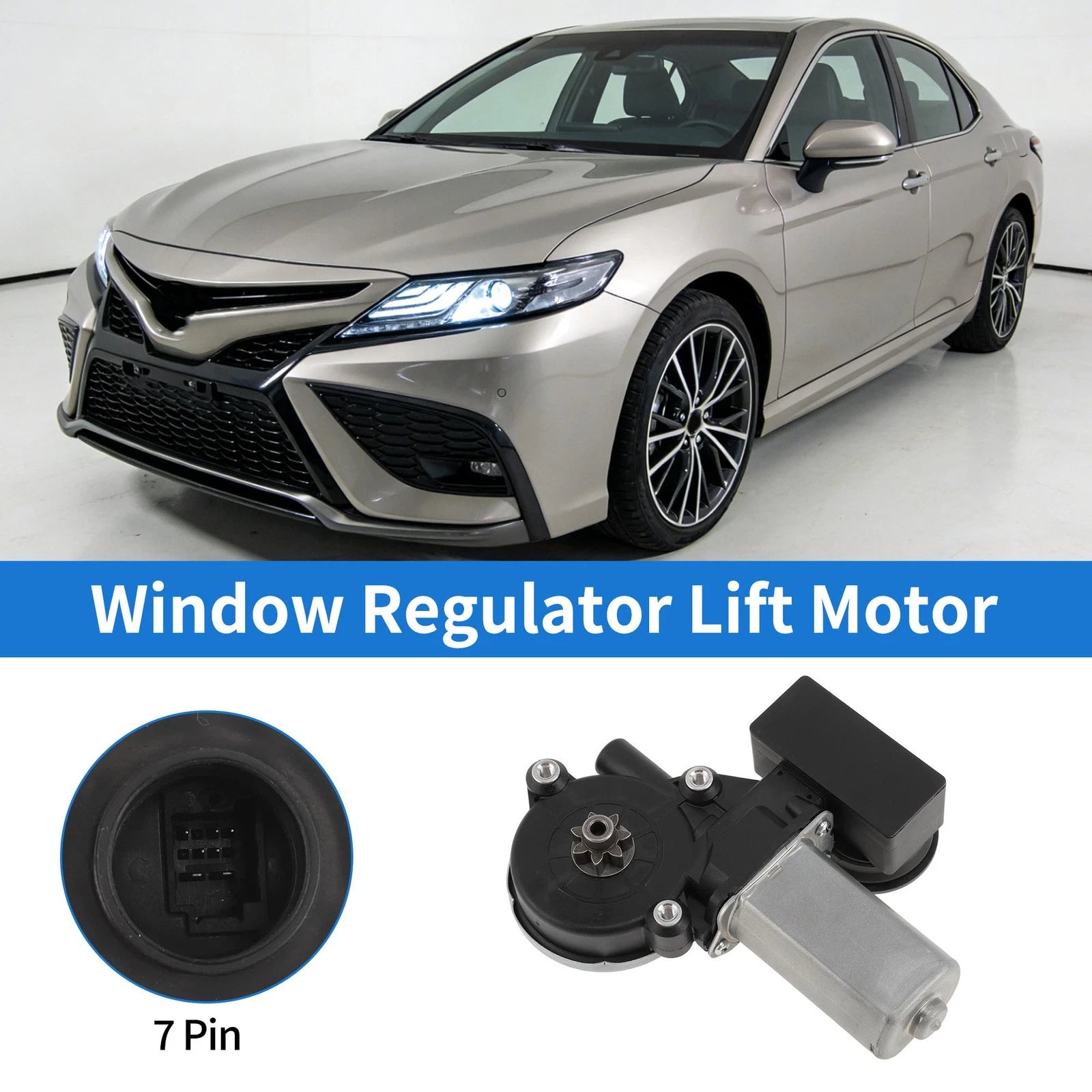 Left Front Power Window Regulator Lift Motor for Toyota Camry (2020–2021)