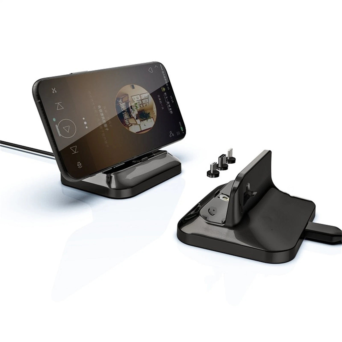3-Port USB Charger Station for iPhone, Micro, Type-C Mobile Phones