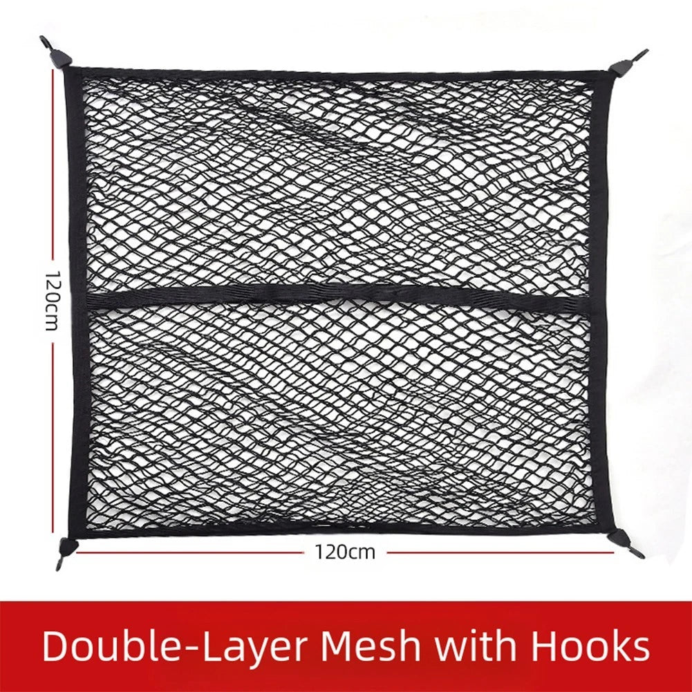 Cargo Net with 6 Hooks for Car (120cm x 120cm)
