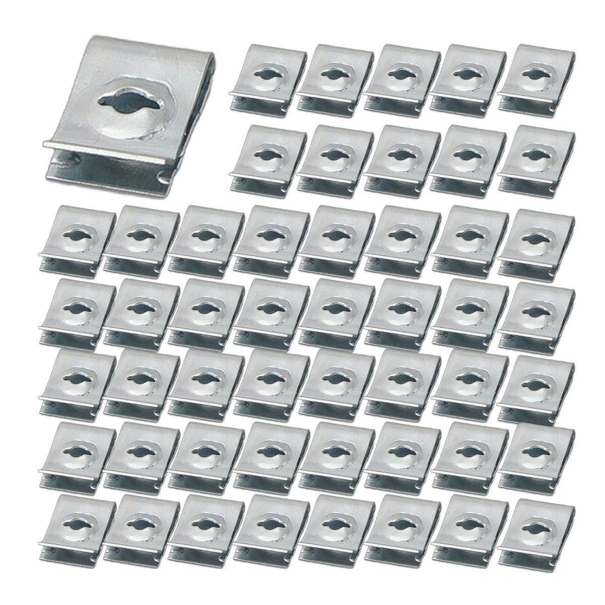 50 Pc Dashboard Panel U Nuts Fastener Clips for Car (Universal Fit)