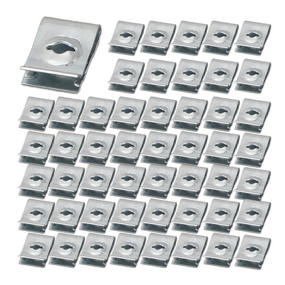 50 Pc Dashboard Panel U Nuts Fastener Clips for Car (Universal Fit)