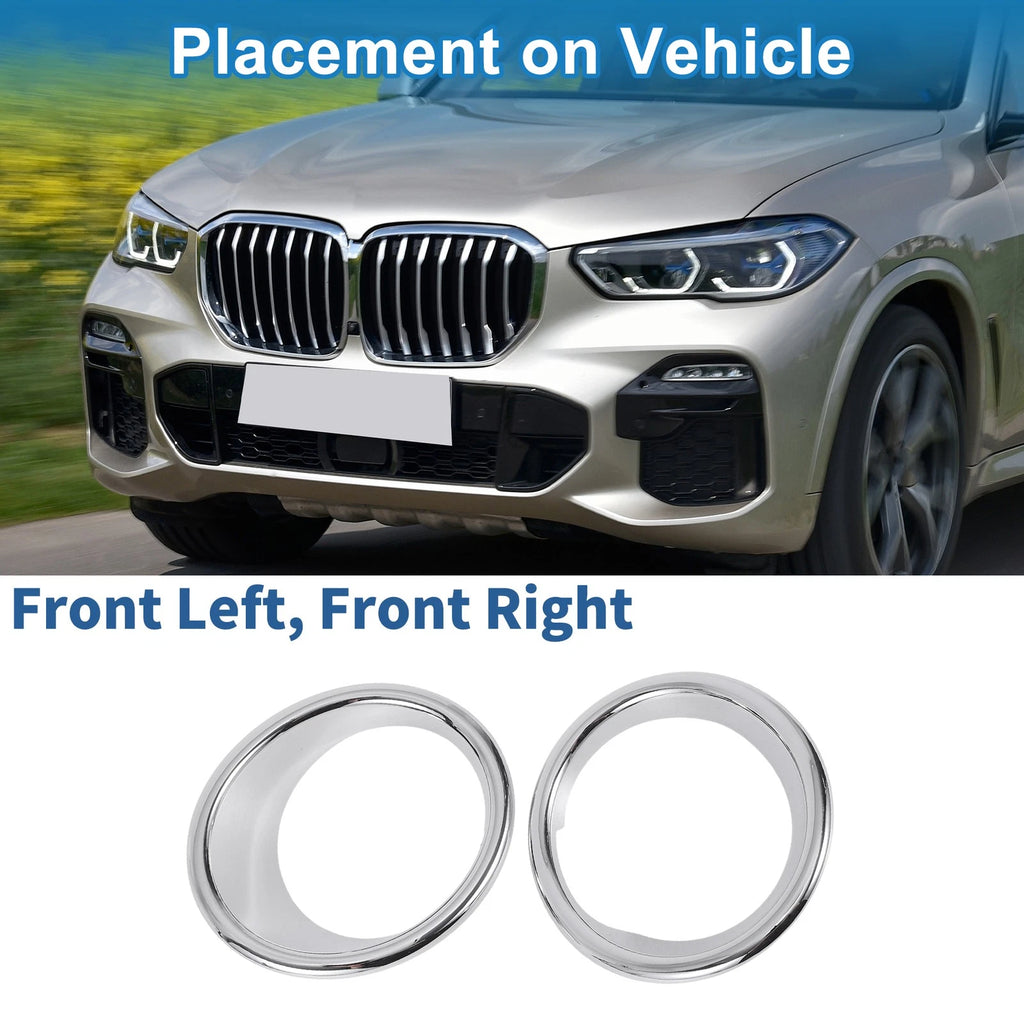 Headlight Trim Bezel Front Left Right Replacement for BMW X5 (2014–2018)
