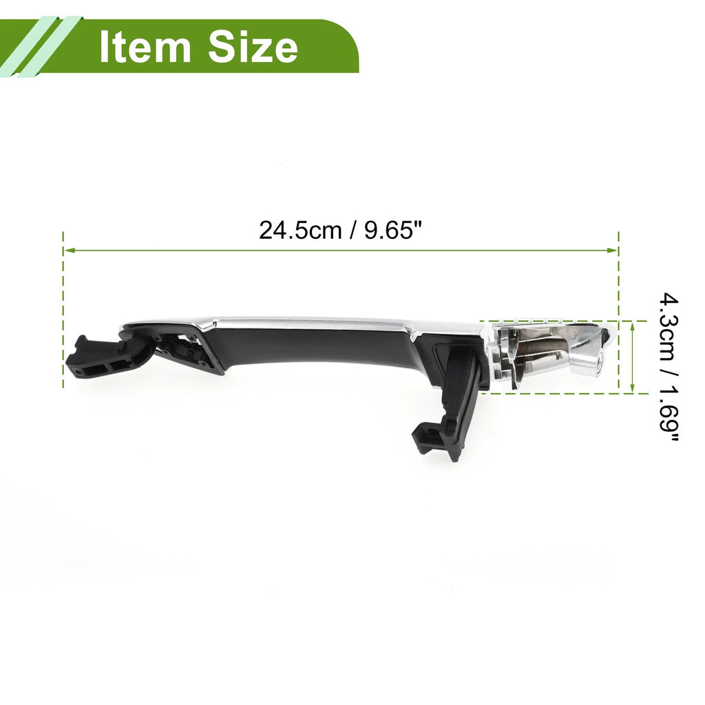 Exterior Door Handle Replacement for Hyundai Kia Picanto (2011–2016) Silver Rear Right
