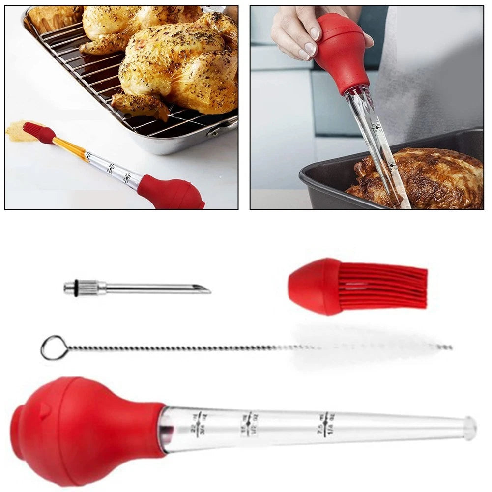 Turkey Baster with Rubber Tube for Enhanced Juicing