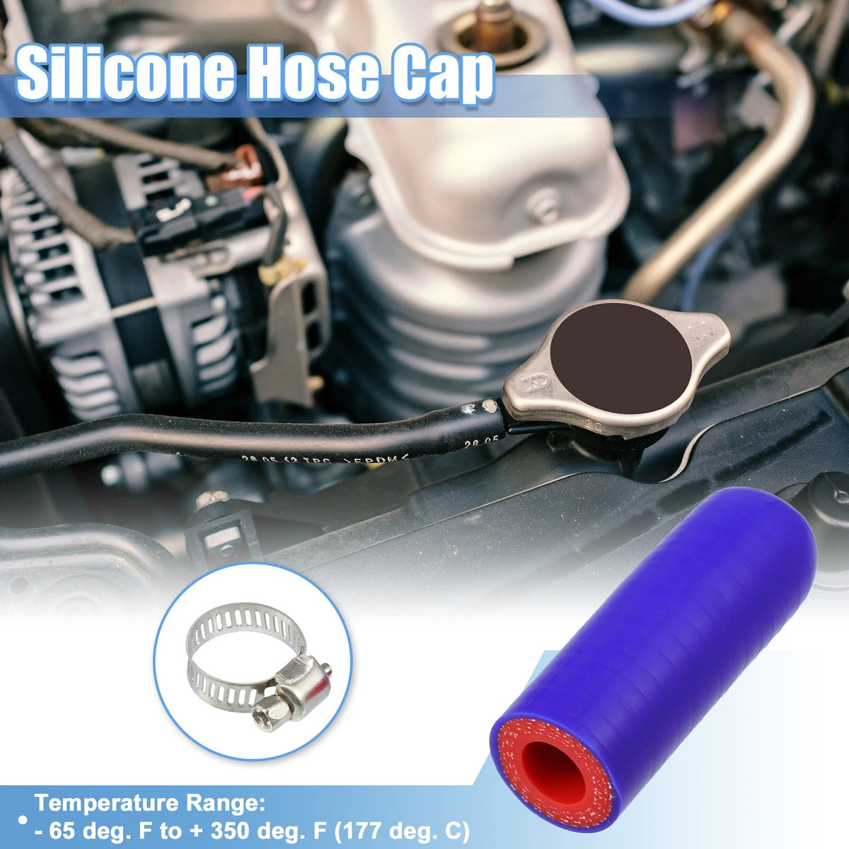 Set of 4 Silicone Coolant Hoses for Car (12mm ID)
