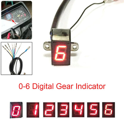 Digital Gear Indicator Light for Universal Vehicles (0-6) Red LED Display