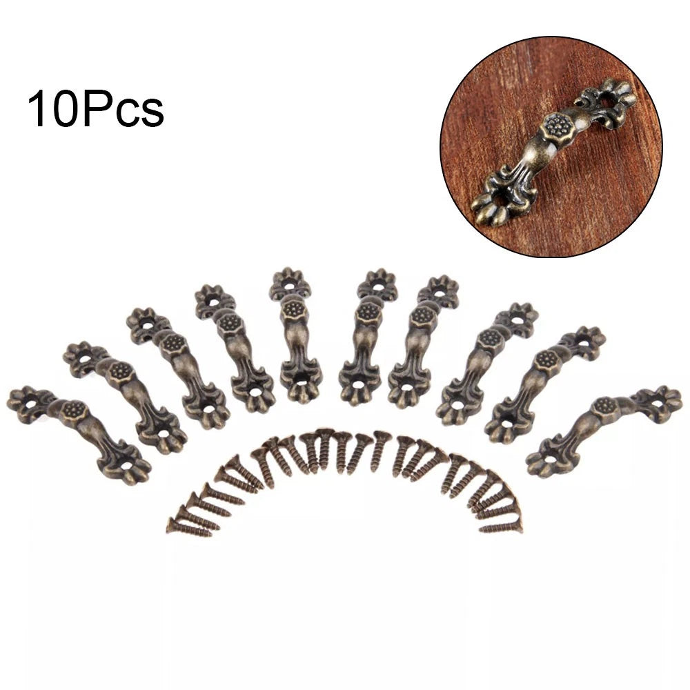 10Pc Decorative Pull Handle Knob for Jewelry Box Drawer (43mm x 11mm)