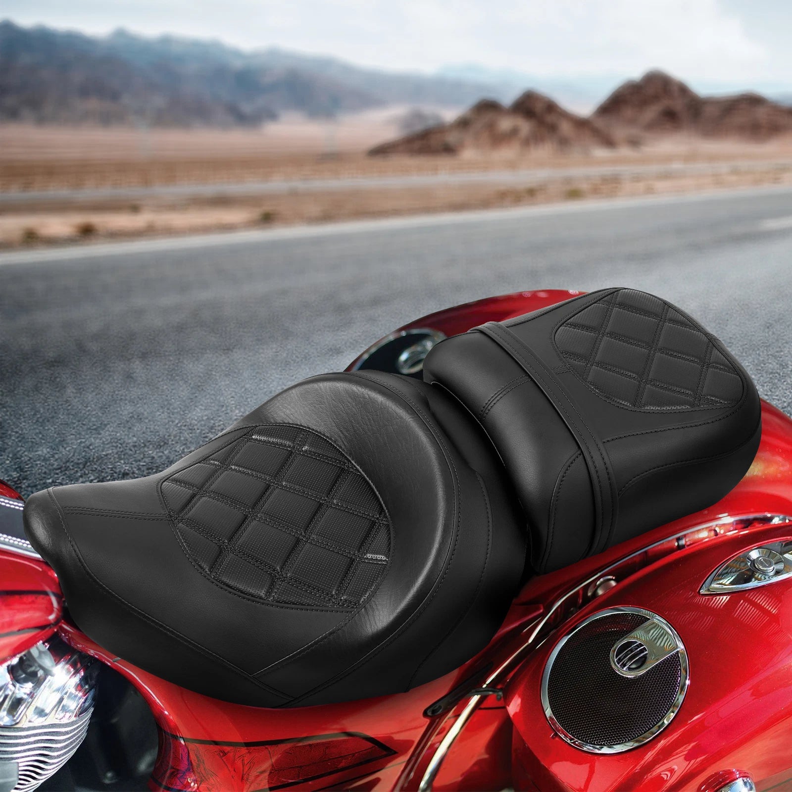 Black Driver & Passenger Seat for Indian Chieftain (2014–2023)