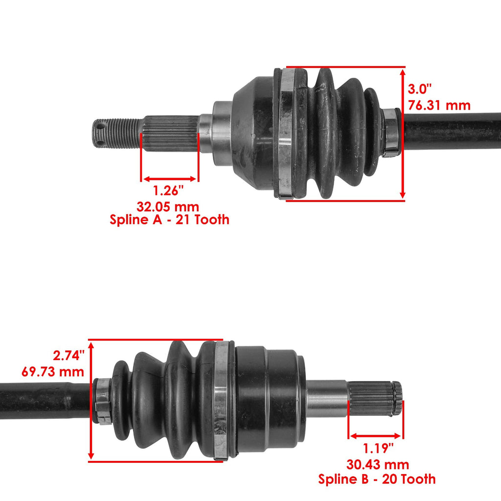 Front Right CV Joint Axle Replacement for Kawasaki Brute Force 750 (2012–2026)
