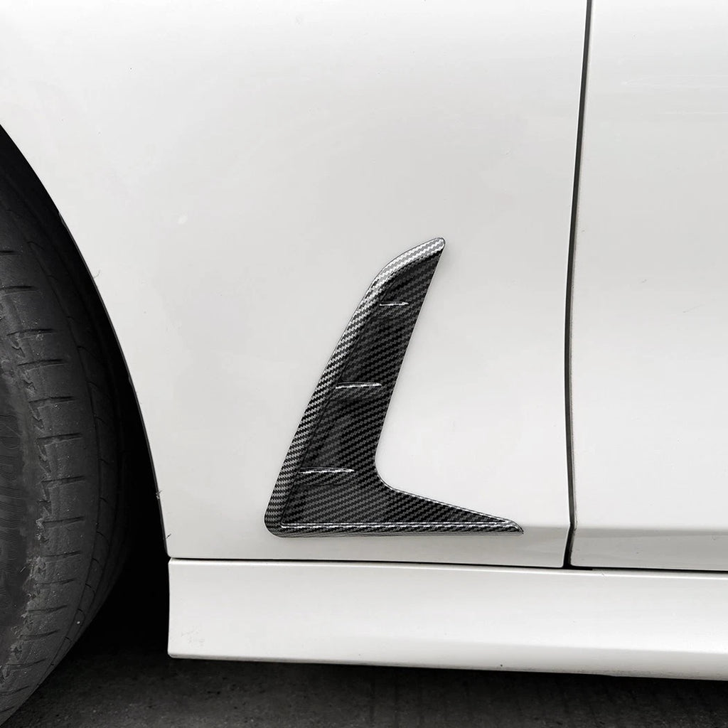 2X Carbon Look Side Fender Vent Duct Trim for BMW 3-Series G20 G21 (2019–Present)