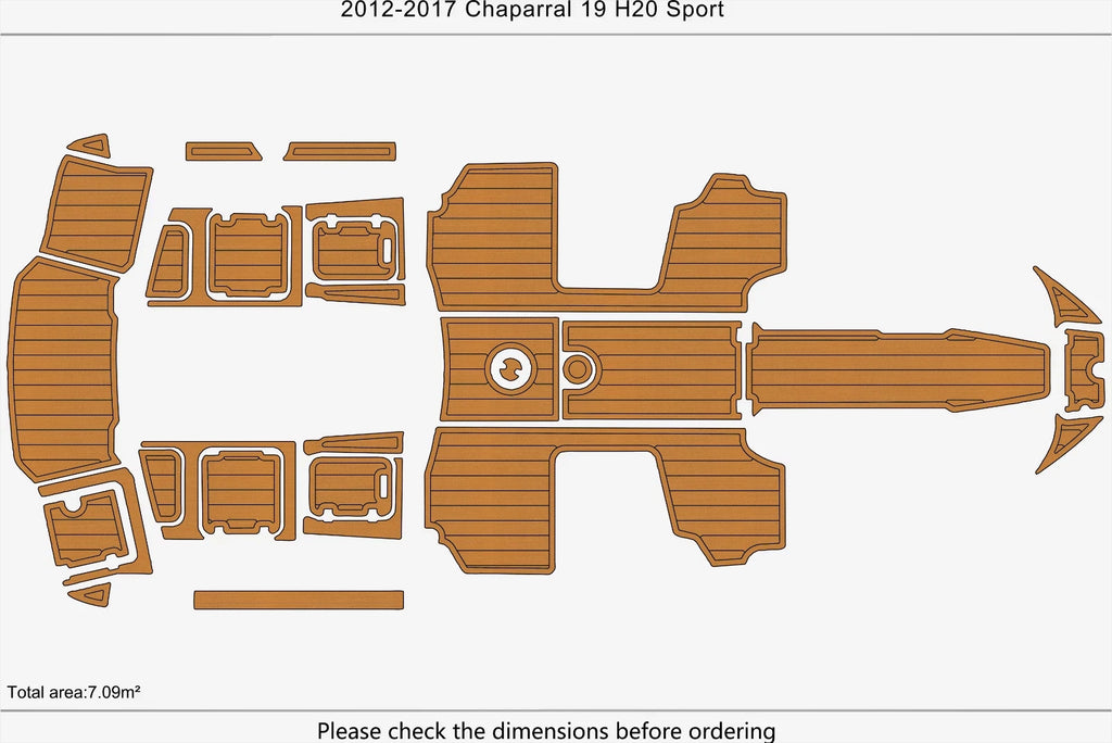EVA Foam Teak Floor for Chaparral 19 H20 Sport (2012–2017)
