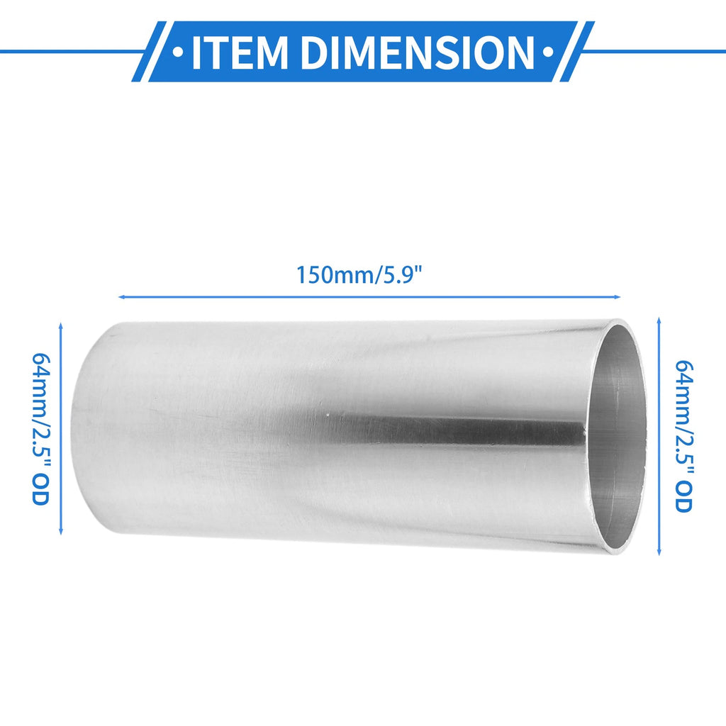 2.5" OD Straight Intercooler Pipe for - 6061 Aluminum