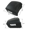 Matte Black Trunk Backrest Pad Mount Rack for Harley Touring (2009–2013)