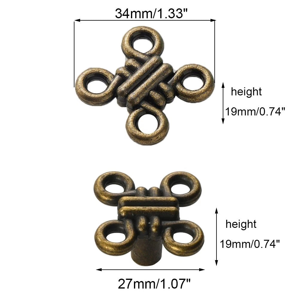 2Pcs Zinc Alloy Antique Drawer Cabinet Door Knob Pull for